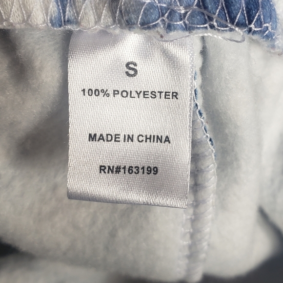 Tie Dye Sweatpants, Blue and White size Small - Picture 3 of 7